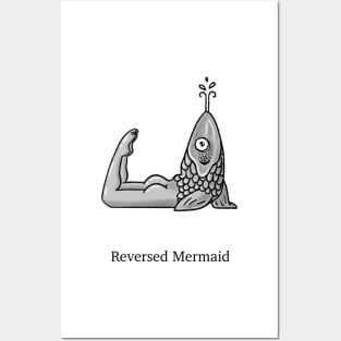 Reversed Mermaid Posters and Art